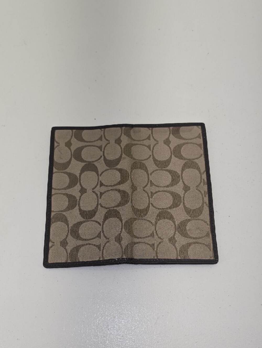 Coach Brown Leather Card Holder Check Book Wallet
